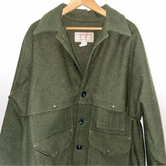 Filson Jacket Mens 46 Style 83 Vintage Double Mackinaw Cruiser Coat Wool USA